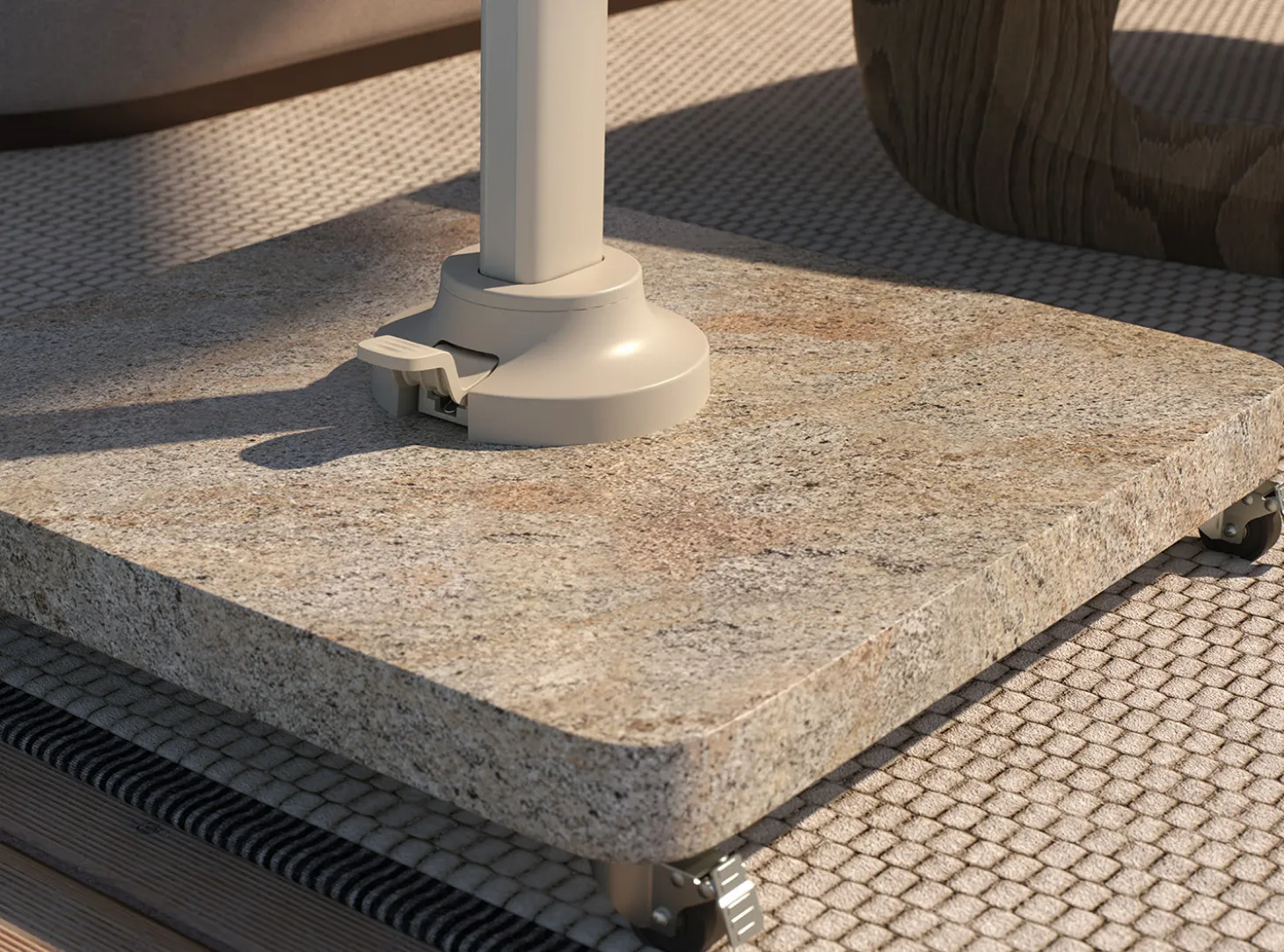 Venezia Parasollfot 90kg Phoenecia Buff Granite