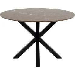 Verdun Matbord Rund 120 cm Brun Marmor