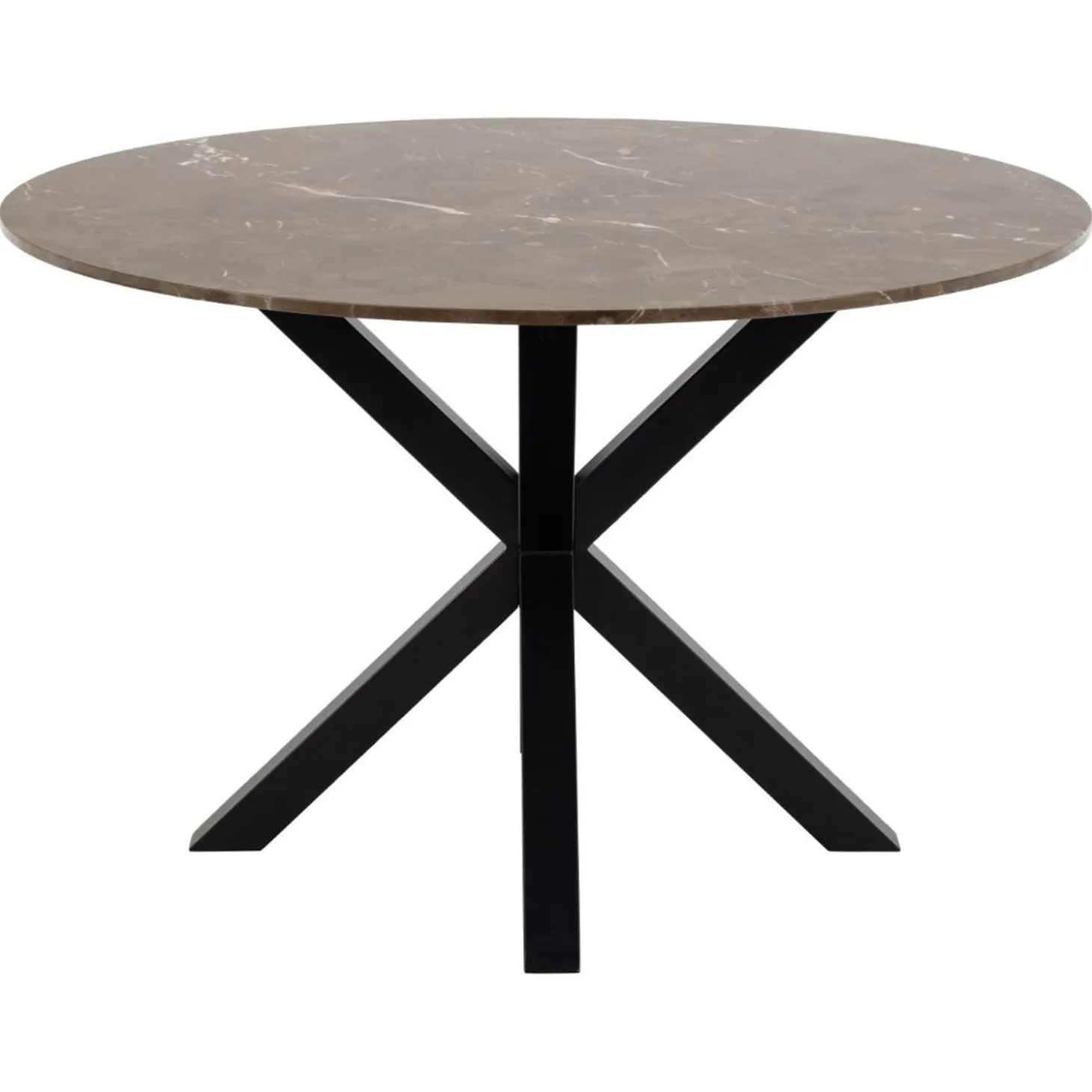 Verdun Matbord Rund 120 cm Brun Marmor