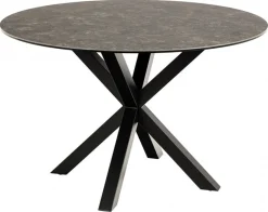 Verdun Matbord Rund 119 cm Rund Svart Keramik