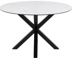 Verdun Matbord Rund 119 cm Rund Vit Keramik