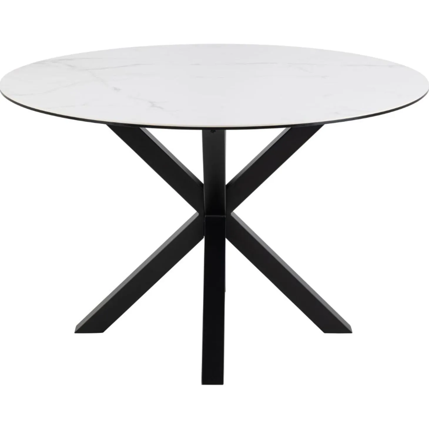Verdun Matbord Rund 119 cm Vit Keramik
