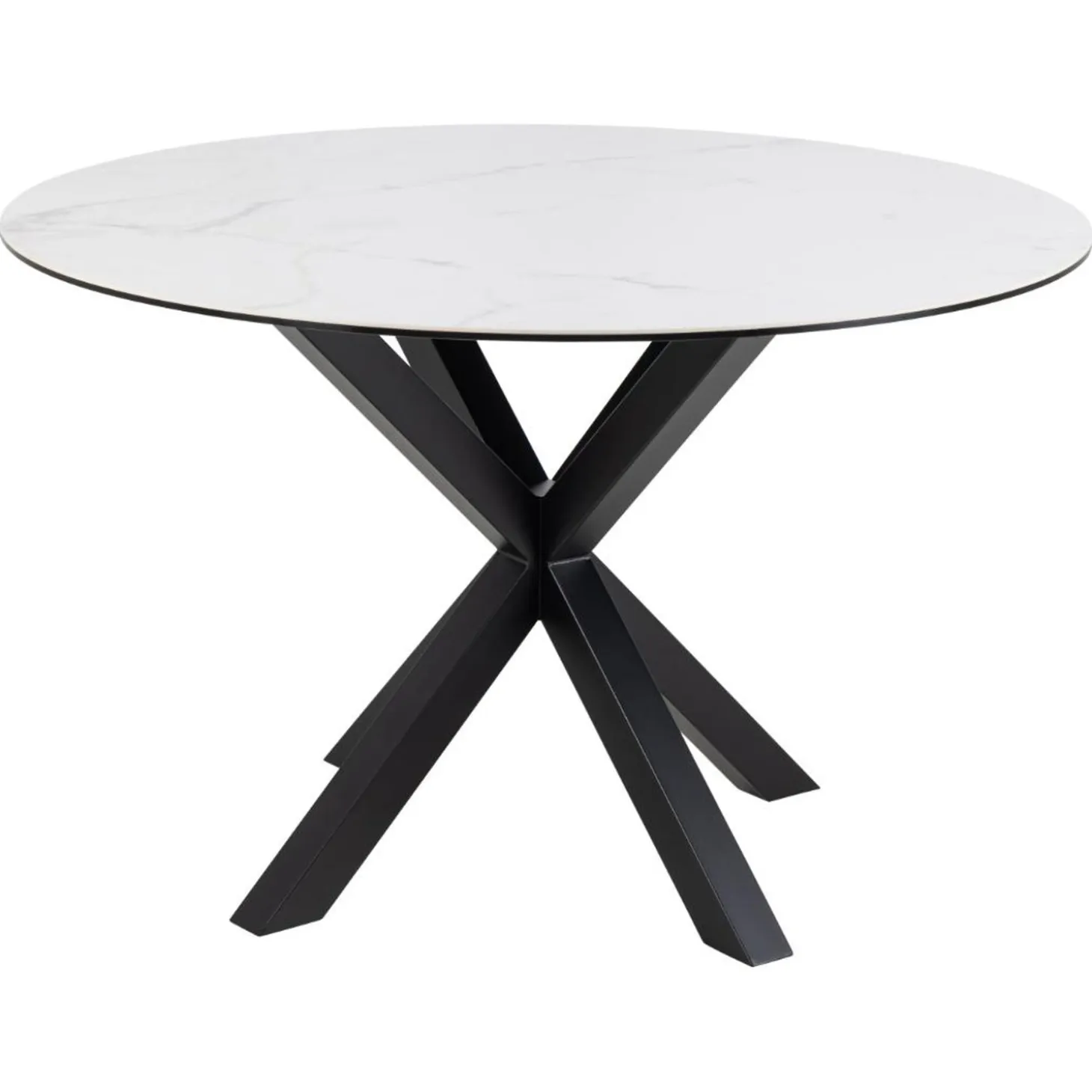 Verdun Matbord Rund 119 cm Vit Keramik