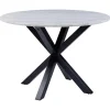 Verdun Matbord Rund 110 cm Vit Marmor