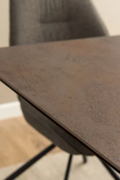 Verdun Matbord 100x200/240 cm Brun Keramik