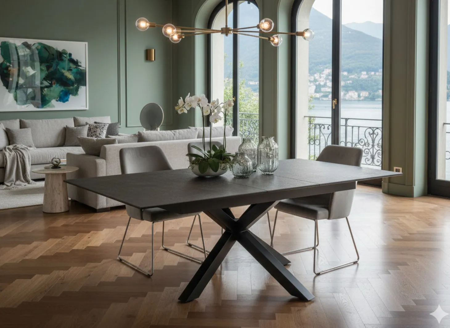 Verdun Matbord 100x200-240 cm Svart Fairbanks