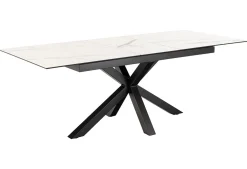 Verdun Matbord 90x160-210 cm Vit Keramik