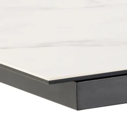Verdun Matbord 90x160-210 cm Vit Keramik