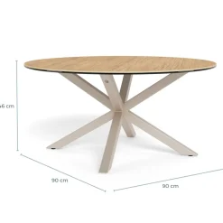 Verdun Soffbord Rund 82 cm Grå/Vildek