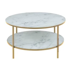 Versailles Soffbord med hylla Rund 80 cm