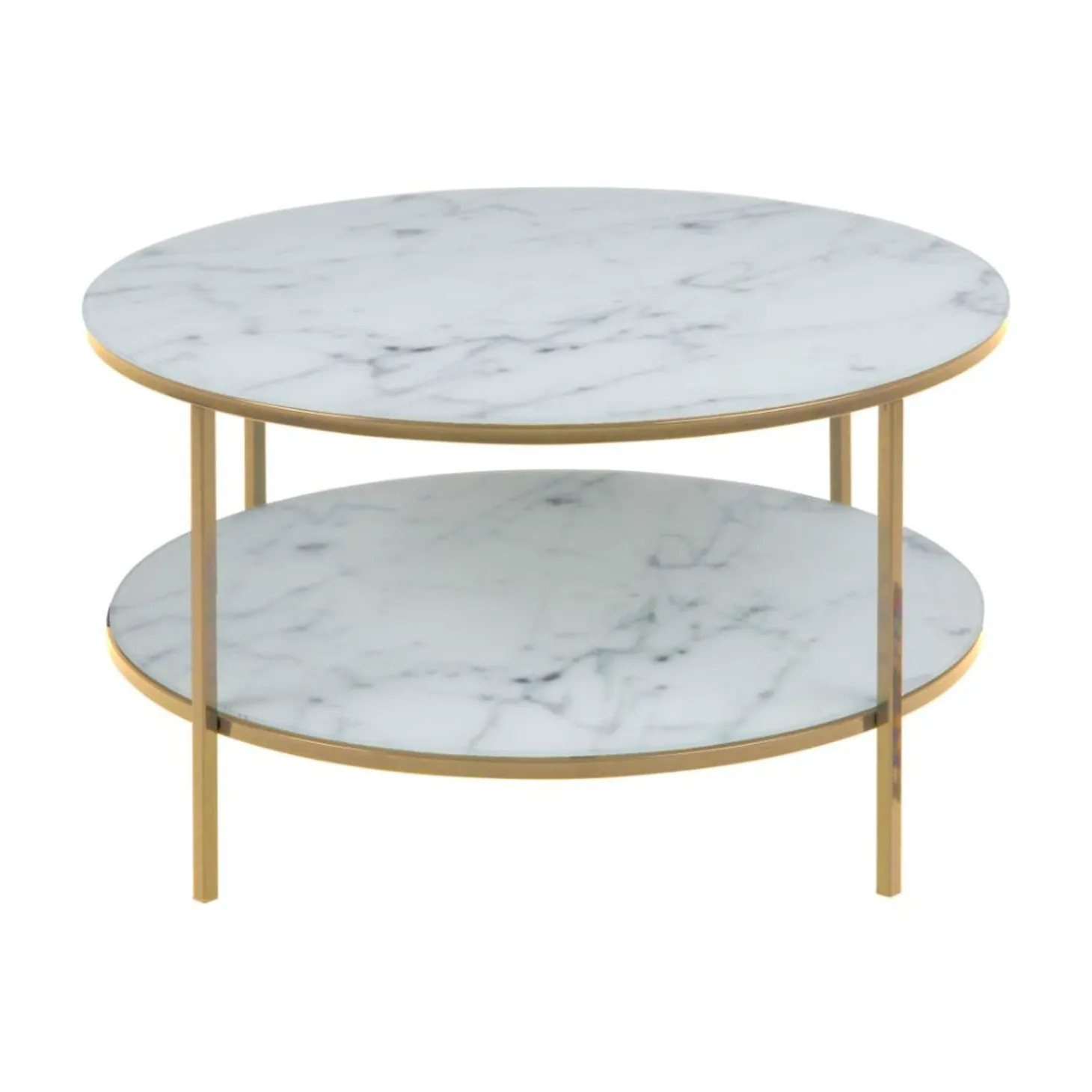 Versailles Soffbord med hylla Rund 80 cm