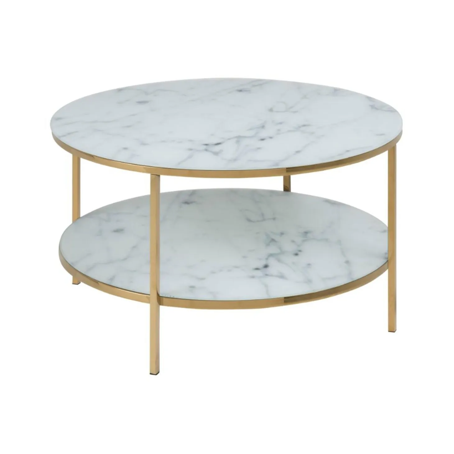 Versailles Soffbord med hylla Rund 80 cm