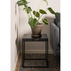 Vesterbro Soffbord 40x40 cm Svart Marquina