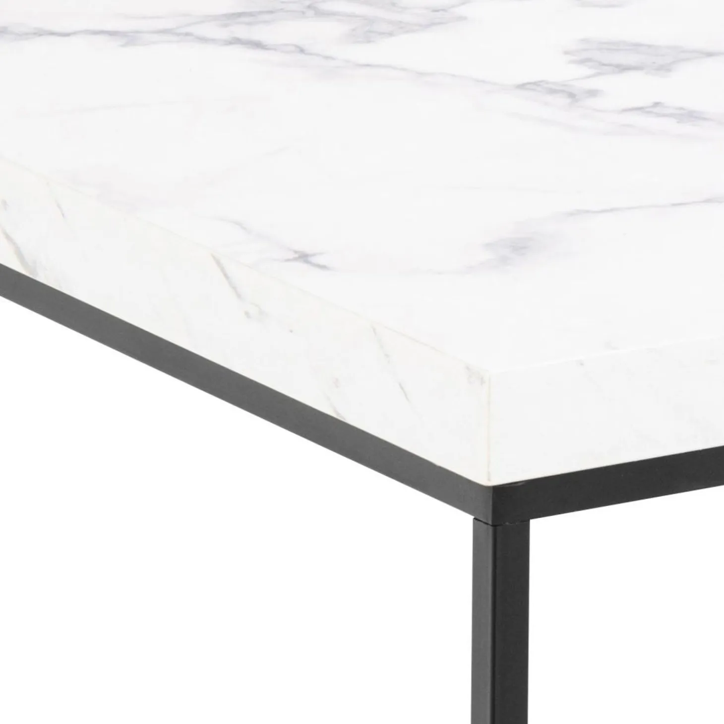 Vesterbro Soffbord 60x60 cm Vit Carrara