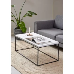 Vesterbro Soffbord 110x55 cm Vit Carrara