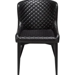 Vetro Stol Vintage Black Art.Leather, Black Oak