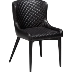 Vetro Stol Vintage Black Art.Leather, Black Oak