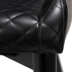 Vetro Stol Vintage Black Art.Leather, Black Oak