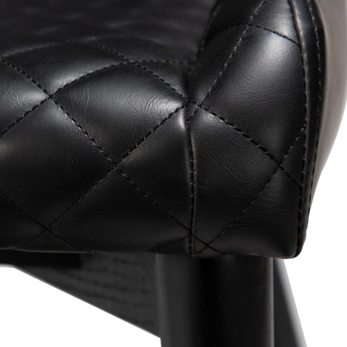 Vetro Stol Vintage Black Art.Leather, Black Oak
