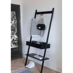 Vägghylla med Låda Svart