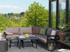 Villac 2-Sits Modul Svart/Beige