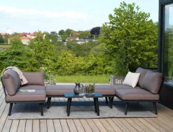 Villac 2-Sits Modul Vit/Brun