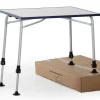 Volga Campingbord 80x60 cm Silver/Vit