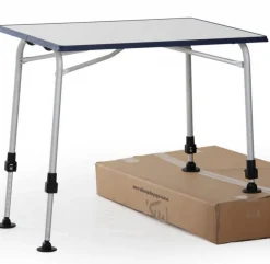 Volga Campingbord 80x60 cm Silver/Vit