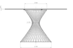 Vortex Bord Runt 120cm Keramisk marmor