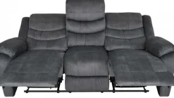 Winfield 3-Sits Reclinersoffa Grått Tyg