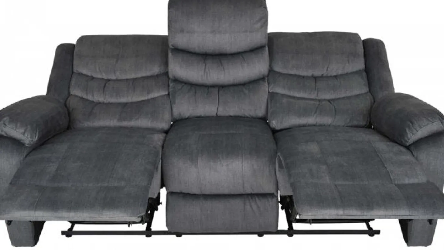 Winfield 3-Sits Reclinersoffa Grått Tyg