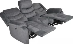 Winfield 3-Sits Reclinersoffa Grått Tyg