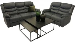 Winfield 3-Sits Reclinersoffa Grått Tyg