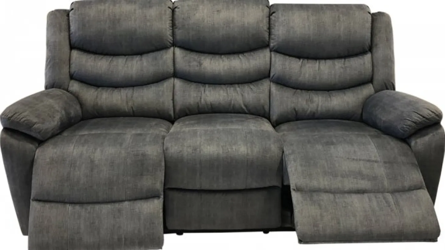 Winfield 3-Sits Reclinersoffa Grått Tyg