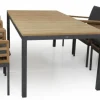 Zalongo Bord 200x100 cm Teak/Grå Alu
