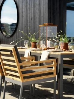 Zalongo Bord 200x100 cm Teak/Grå Alu