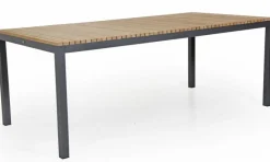 Zalongo Bord 200x100 cm Teak/Grå Alu
