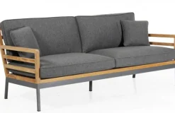 Zalongo 3-sits Soffa Teak/Grå Alu