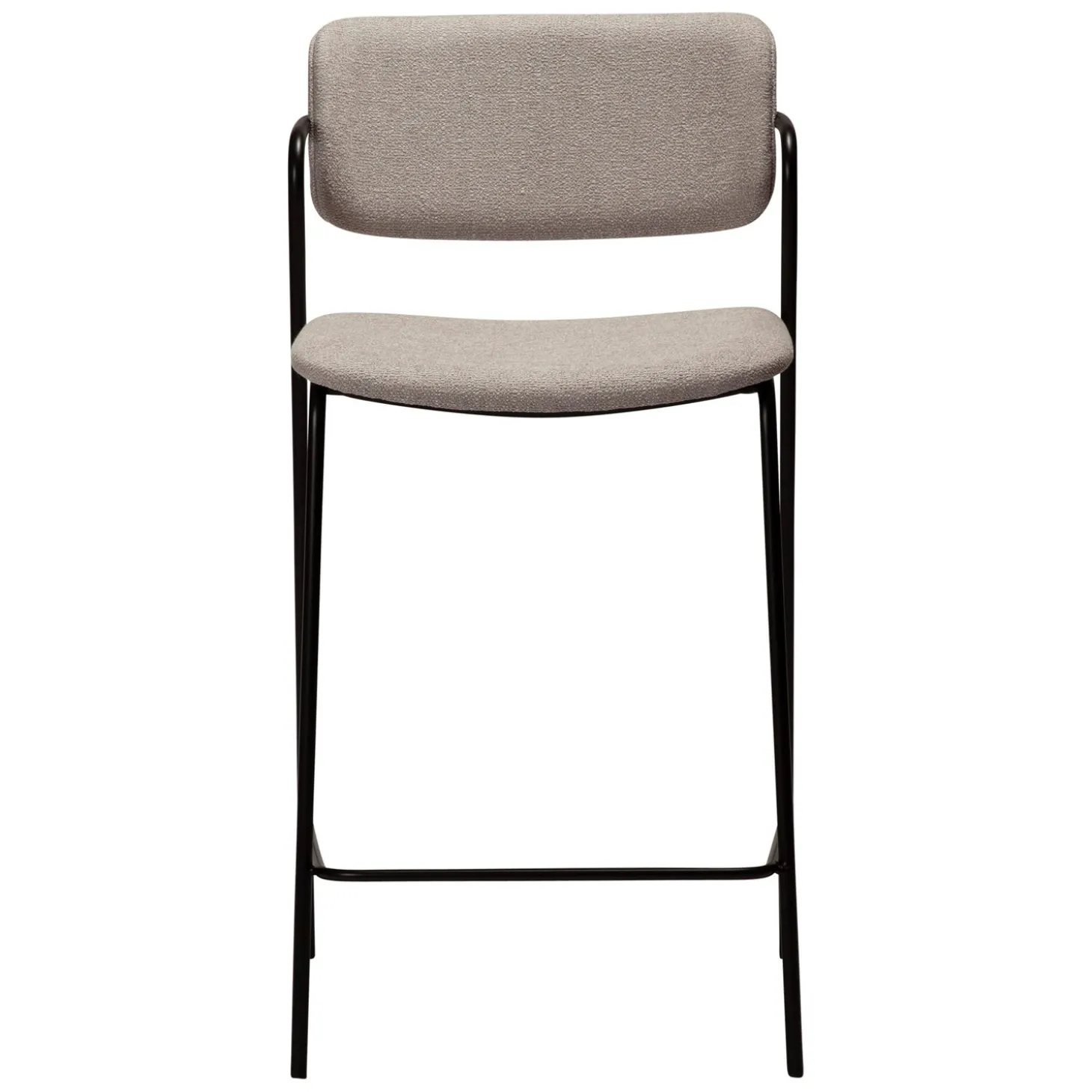 Zed Barstol Cashmere bouclé, Black Metal